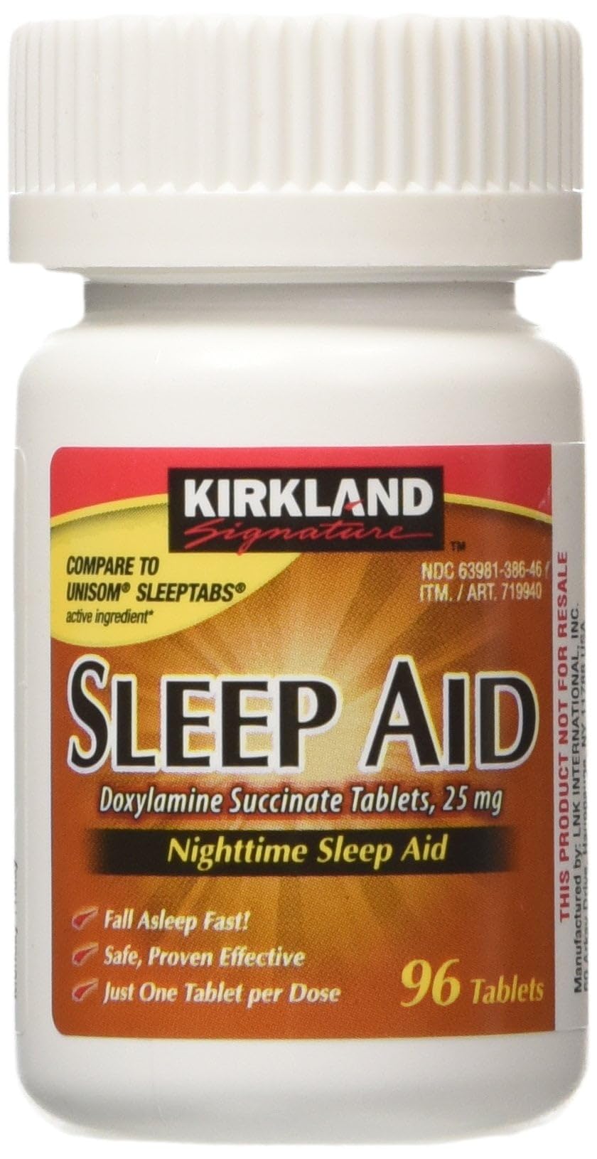 KIRKLAND Sommeil Doxylamine: bouteille prête pour favoriser un sommeil nocturne plus profond.