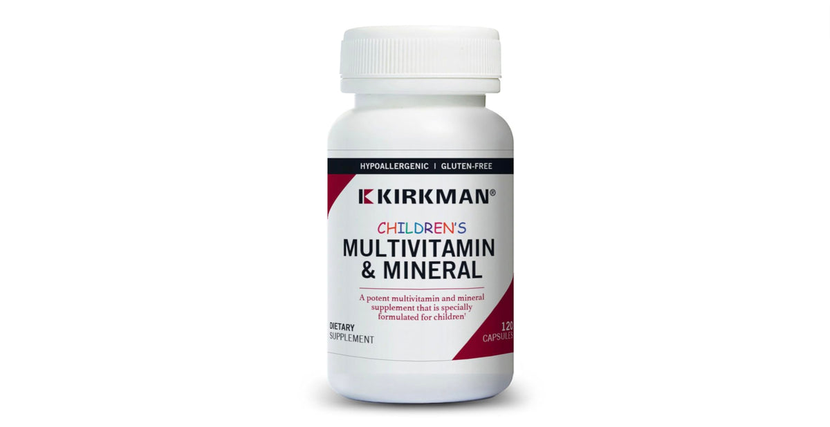 Kirkman Enfants Multivitamines Gélules: soutien nutritionnel quotidien pour la croissance et l'énergie.