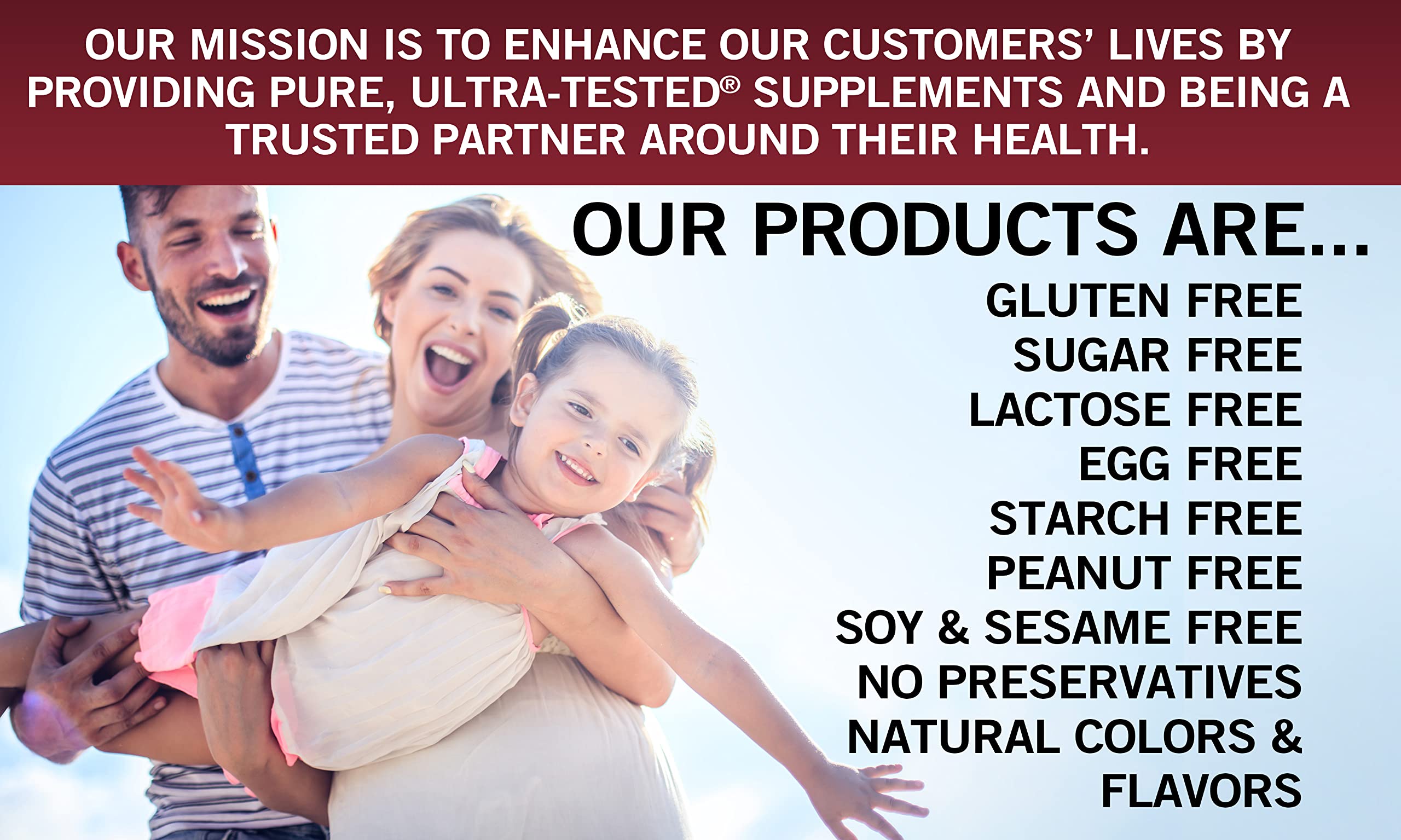 Emballage de Kirkman Super Nu-Thera montrant les informations et les avertissements de sécurité.