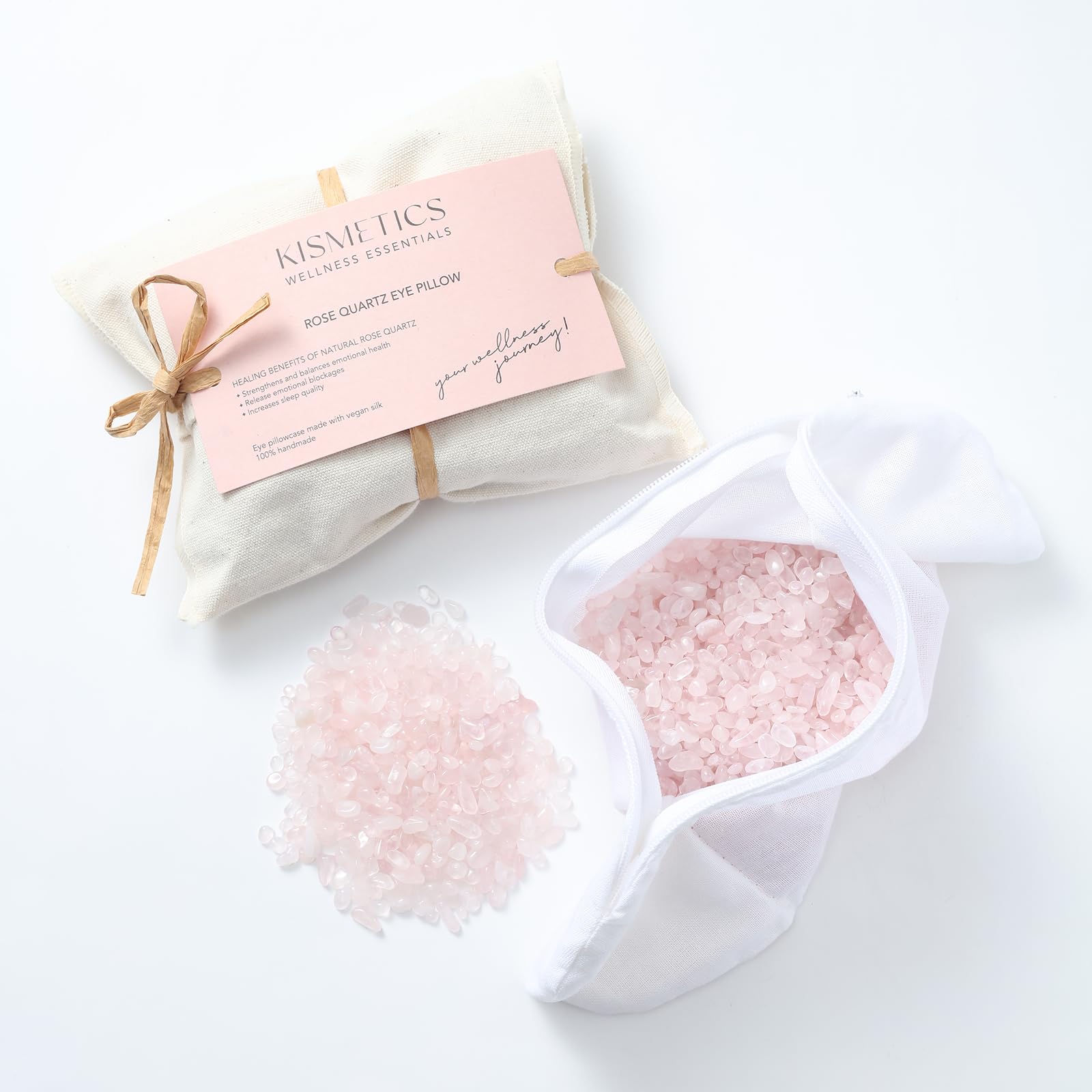 KISMETICS oreiller yeux coton et soie vegan, confort et obscurité parfaite.