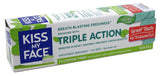 Dentifrice Kiss My Face Action Triple Gel Menthe Fraîche, pack de 3, favorise haleine fraîche et protection quotidienne