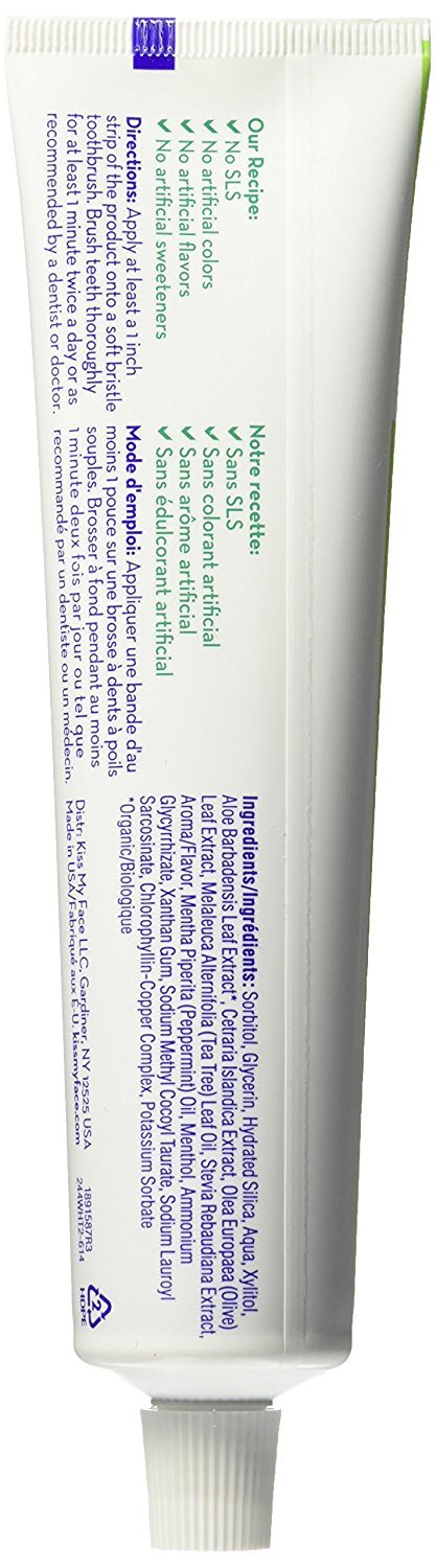 Kiss My Face gel dentifrice aloe vera organique: douceur naturelle et soin des muqueuses.