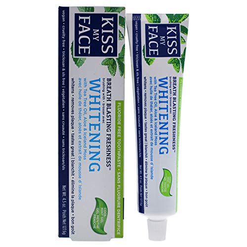 Kiss My Face Dentifrice Gel Blanchiment Dents – fraîcheur durable sans fluorure.