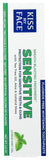 Étiquette du dentifrice Kiss My Face sensible sans fluor, usage quotidien.