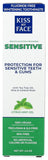 Dentifrice Kiss My Face sensible, tube visible, fraîcheur durable.