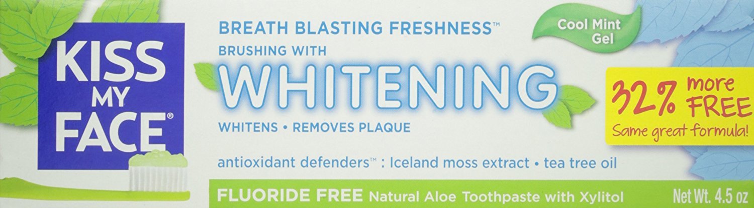 Kiss My Face gel dentifrice sans fluorure: option douce pour l'hygiène.