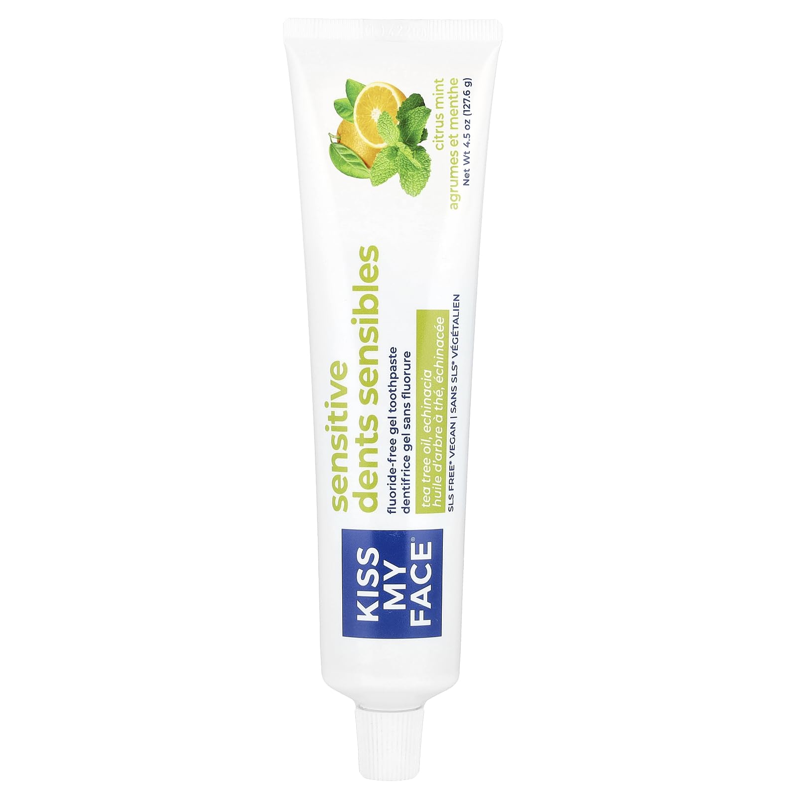 Kiss My Face Pâte dentifrice menthe citron, douceur pour sensibilite et haleine fraiche.