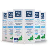 Emballage Kiss My Face Super White, dentifrice gel vegan et sans fluorure.