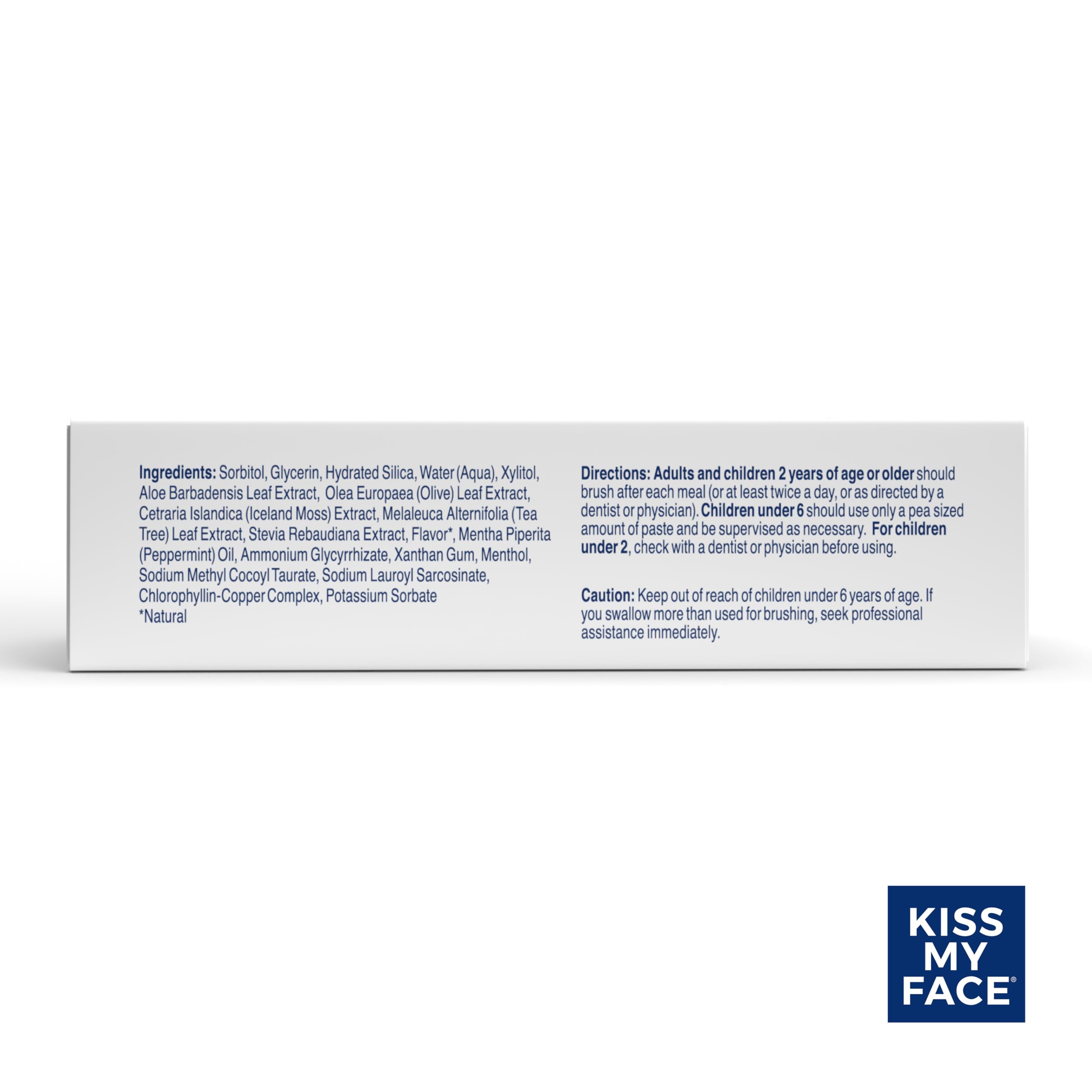 Emballage éco-responsable Kiss My Face, vegan sans fluorure.