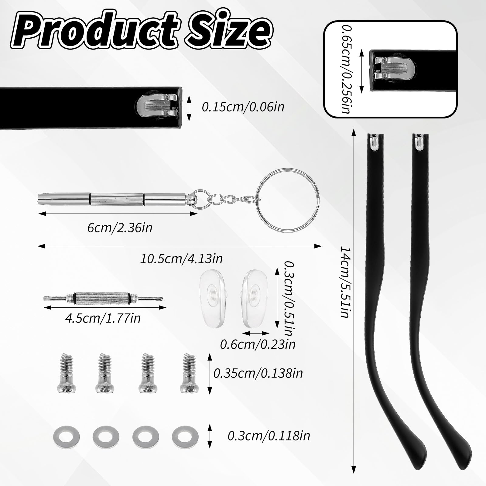 Kit-outils Quilax inclus pour une réparation simple et efficace des montures.