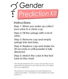 Contenu du kit de prédiction du sexe bébé prêt à utiliser à domicile.