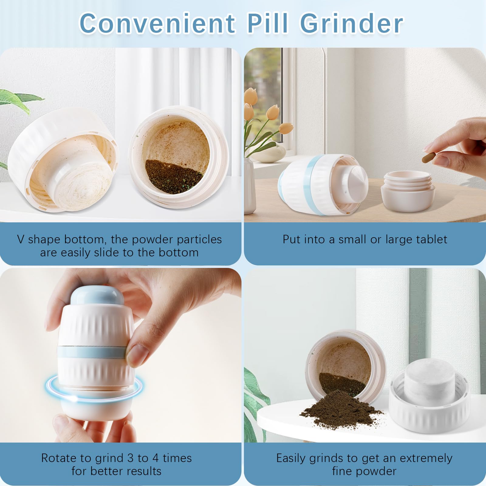 Kithing rangement-pilules-integré: stockage pratique en déplacement.