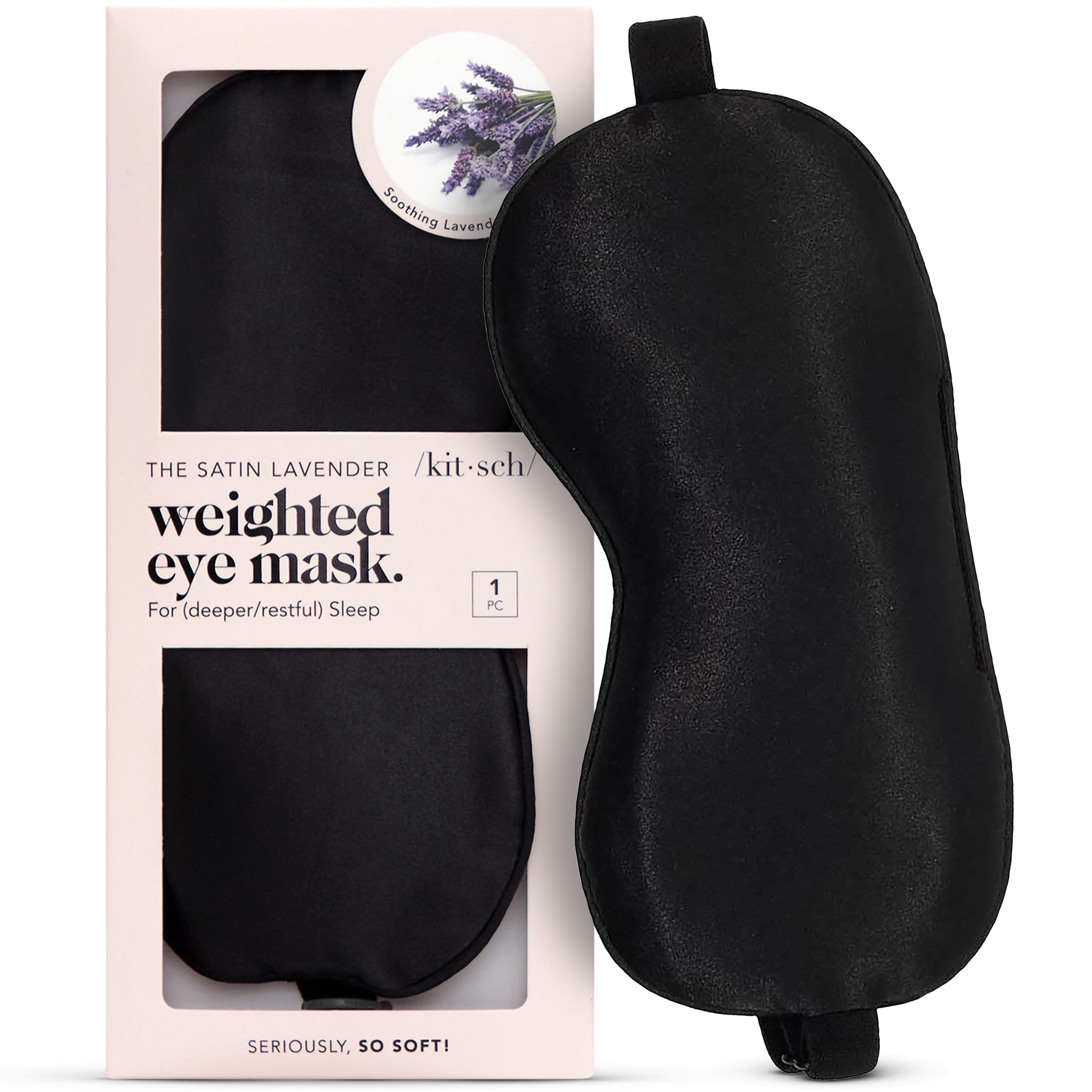 Masque de sommeil lesté Kitsch avec lavande pour détente nocturne