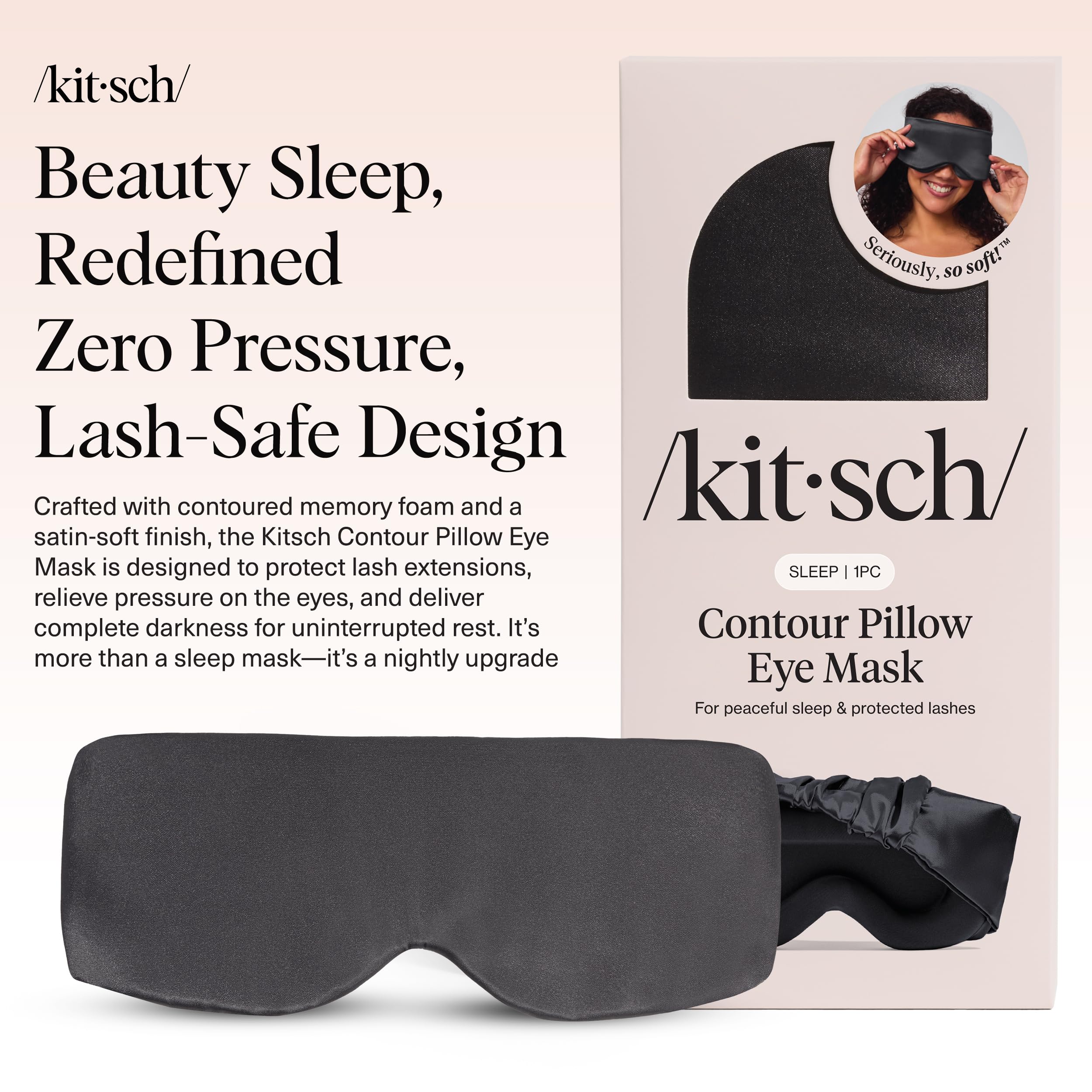 Masque yeux Kitsch obscurité totale favorisant le repos lors de voyages