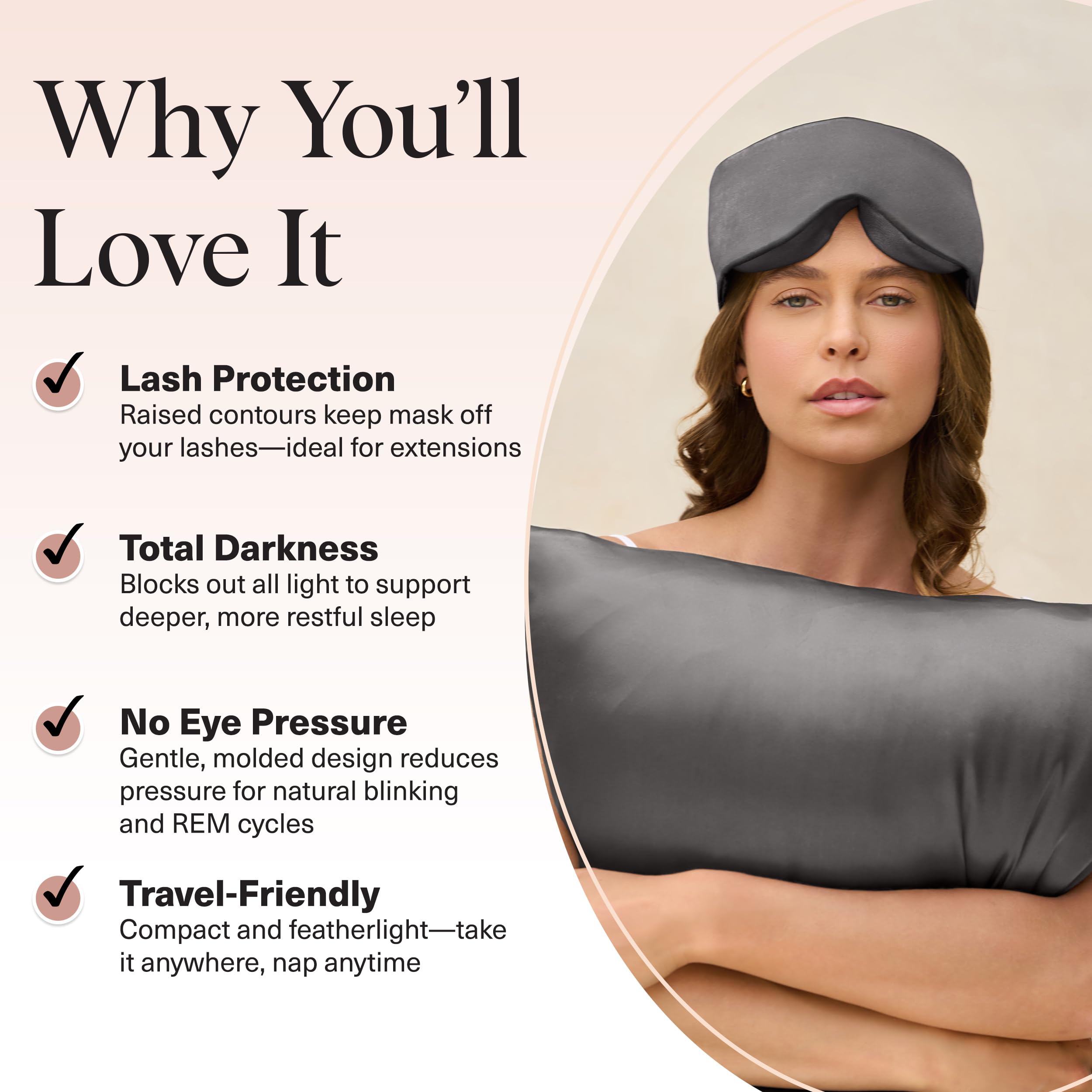 Masque yeux Kitsch sans pression évite l'irritation et soutient clignement naturel