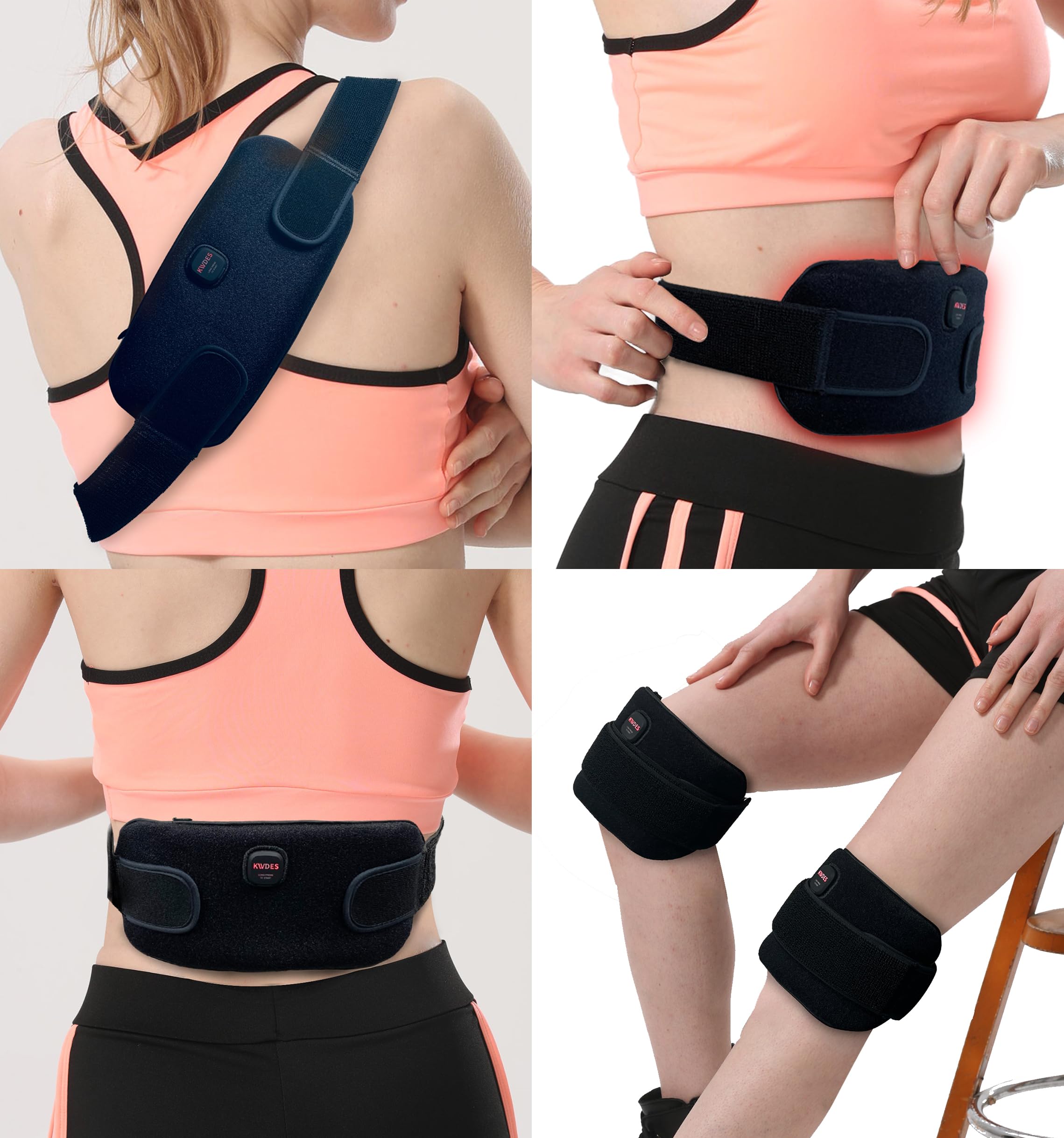 Kivdes chauffe-patch portable avec graphène, chauffage rapide pour soulager les crampes.