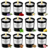 Bougies KIYTARBOO ensemble parfumée 12 pièces pour ambiance chaleureuse et relaxante