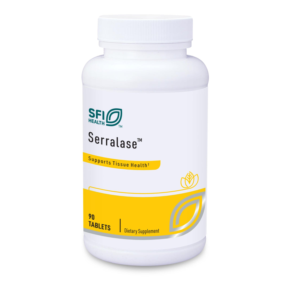 Serralase de Klaire Labs en bouteille entérique pour soutien digestif potentiel.