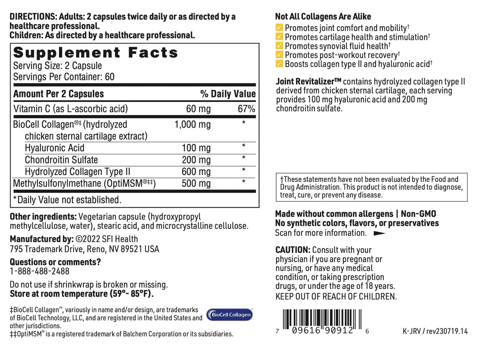 Bénéfices visuels du Joint Revitalizer: hydratation possible des articulations