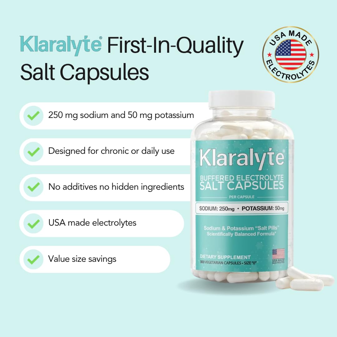 KLARALYTE: vue de la bouteille de 300 capsules prête à l’emploi.