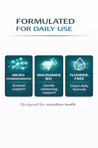 KLARI dentifrice Hydroxyapatite Micro – brosse et tube prêt pour le brossage quotidien