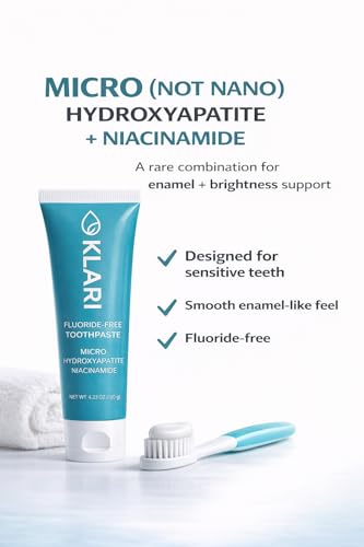 KLARI dentifrice Hydroxyapatite Micro – gros plan sur les ingrédients et Niacinamide