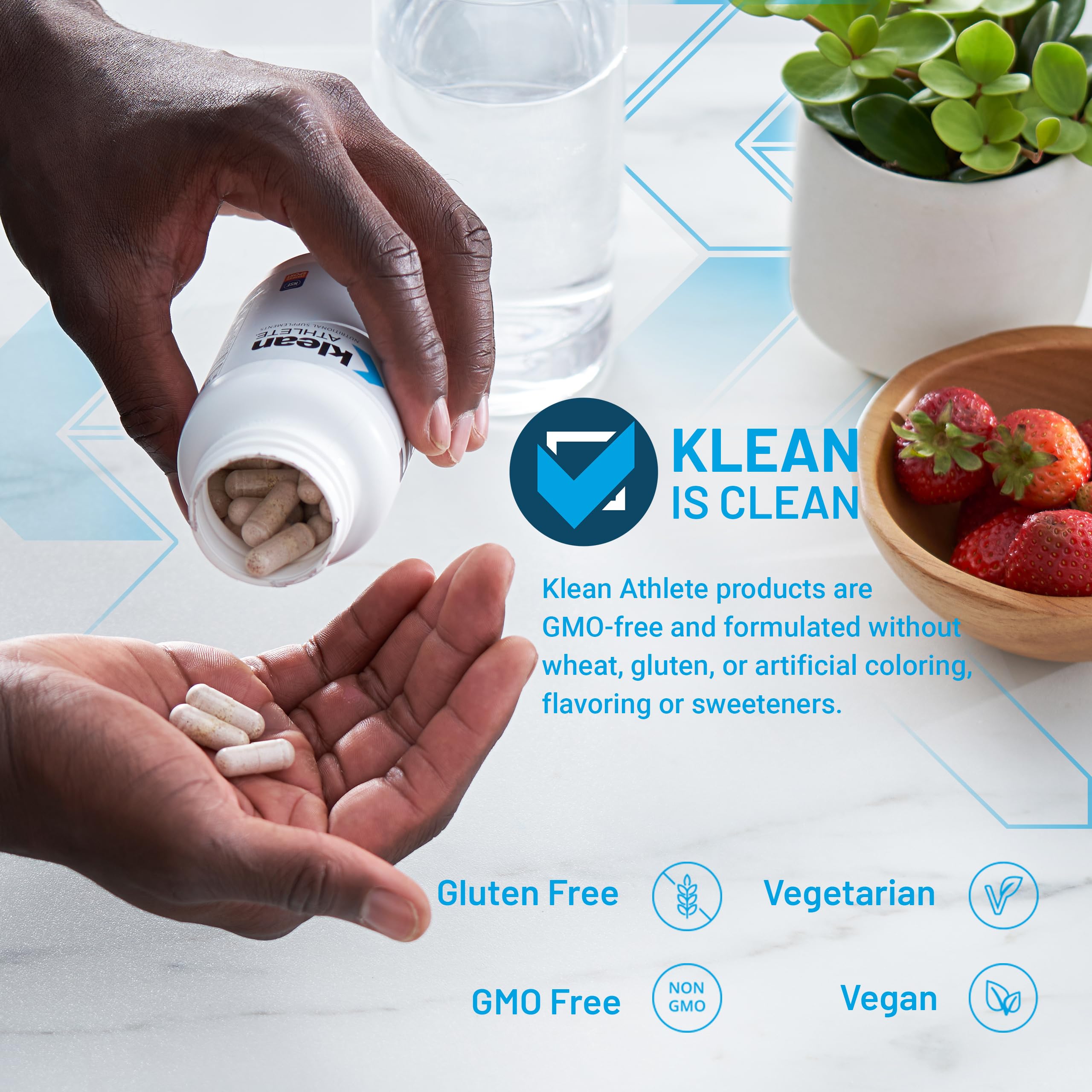 Klean Athlete Joint & Muscle, capsules végétales faciles à prendre.