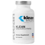 Klean Athlete Klean Calcium Citrate : bouteille de capsules, soutien possible pour les os et entraînement intensif.