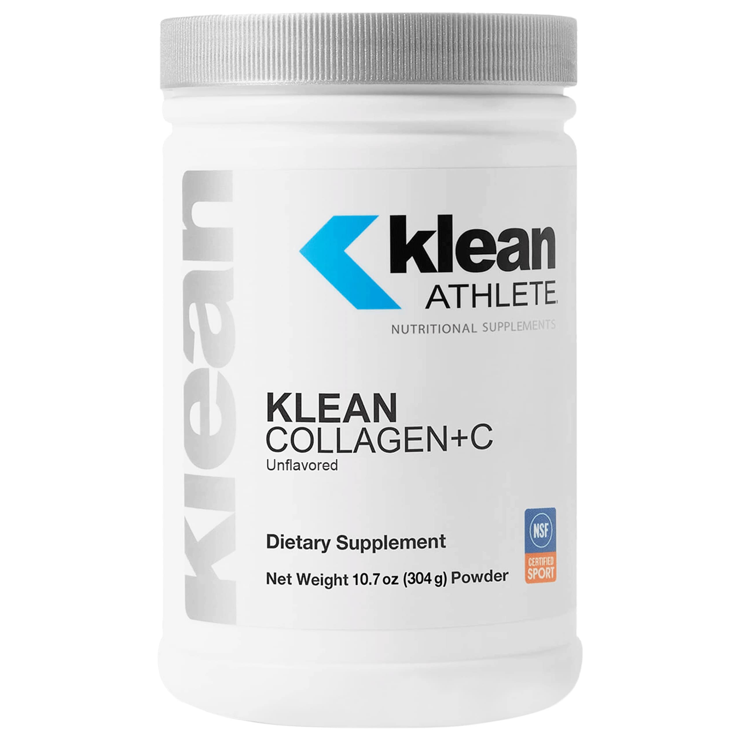 Bouteille Klean Collagen-C avec étiquette; soutien des articulations après l’effort.
