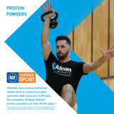 Logo NSF pour le sport sur l’étiquette Klean Collagen-C, vérifié pour l’usage sportif.