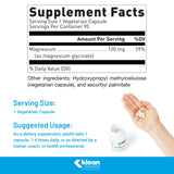 Klean Athlete Klean Magnesium, étui et étiquette nutritionnelle pour les apports journaliers.