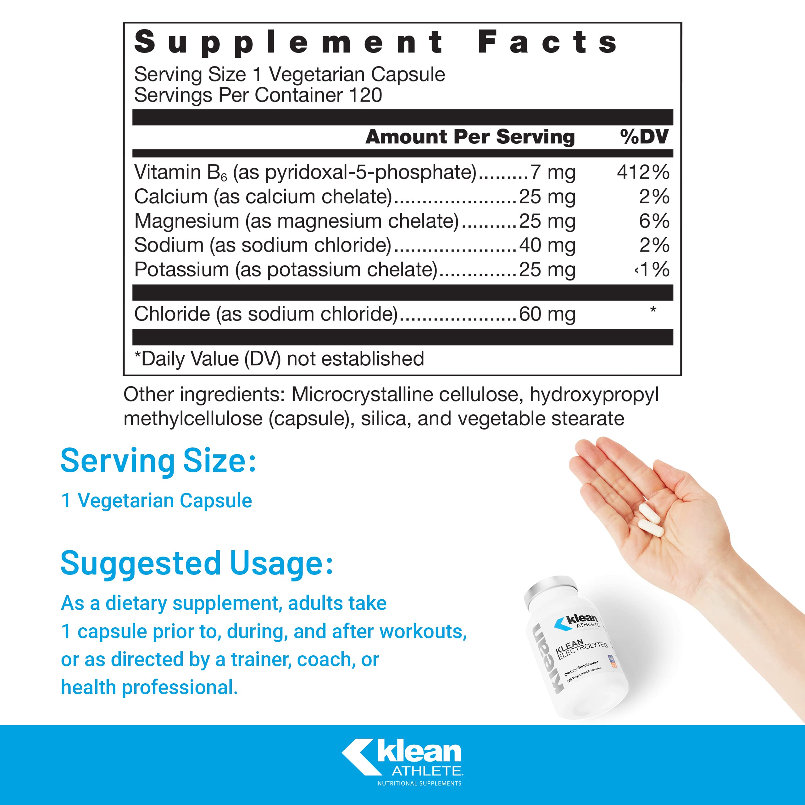 Klean Electrolytes dosage ajustable à verser dans une boisson