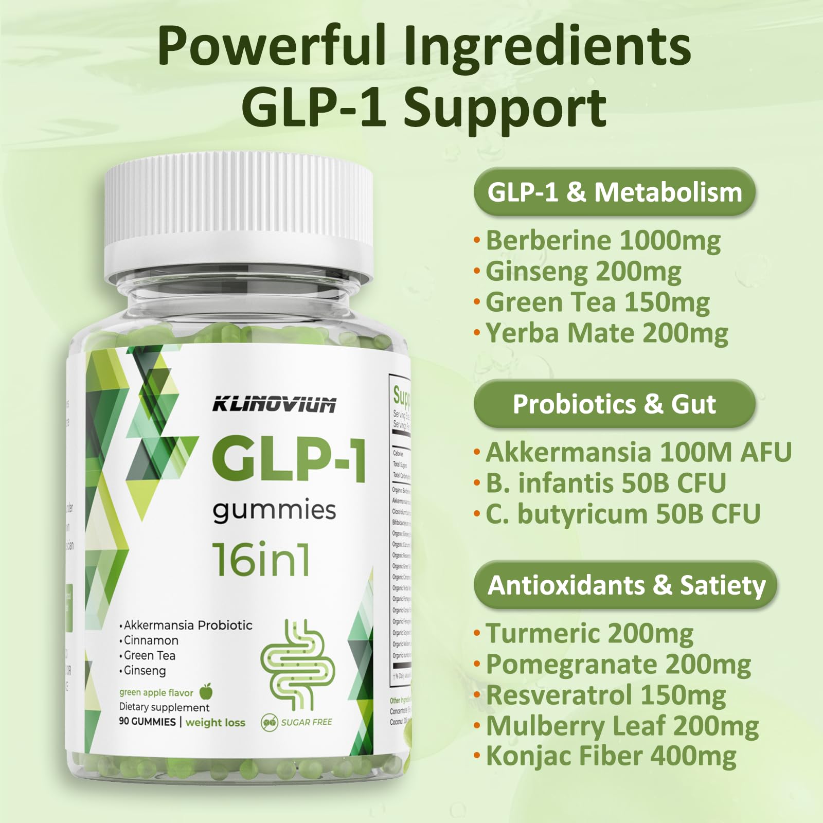 Klinovium GLP-1 gommes — prise pratique en routine, soutien potentiel du métabolisme.