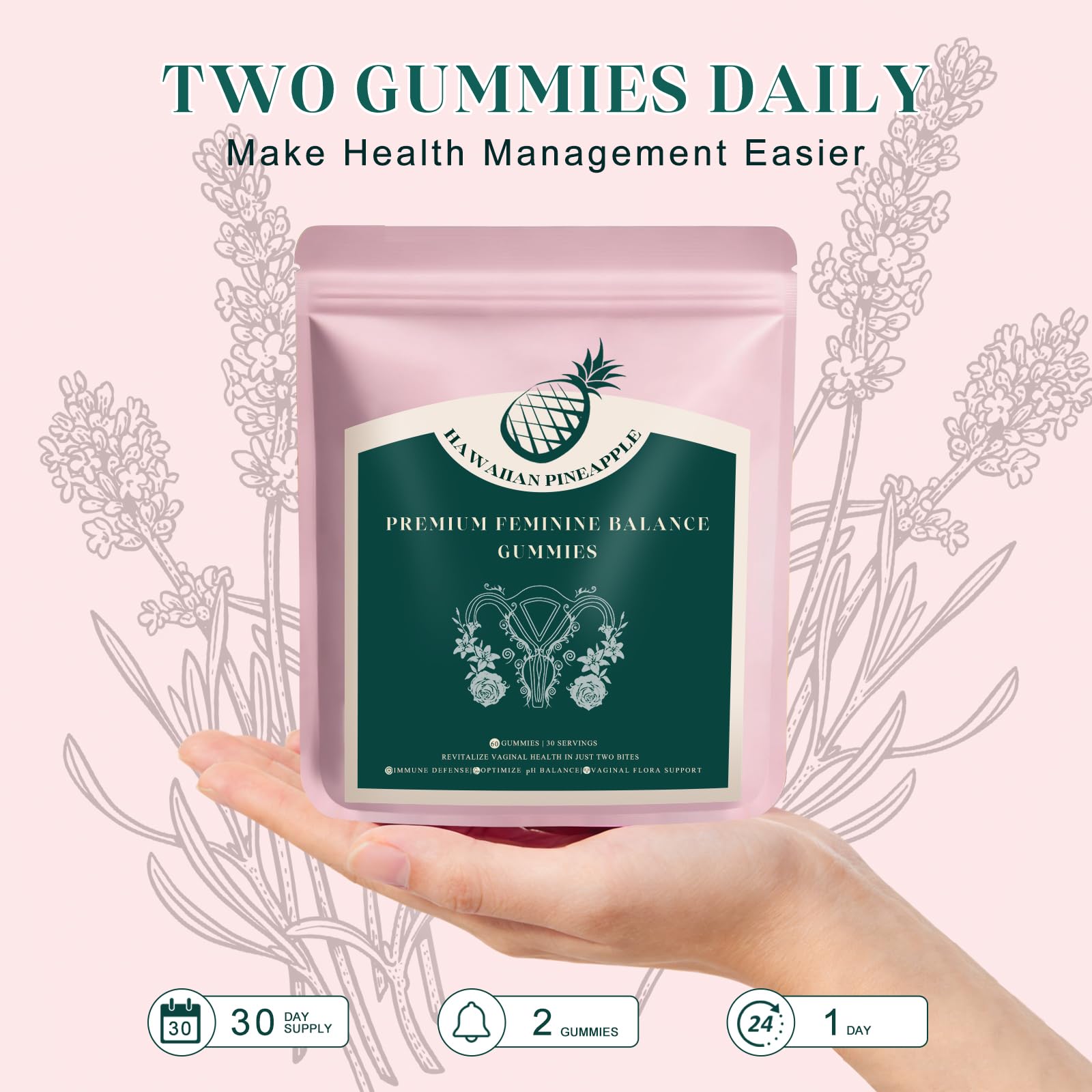 KLKIT Gommes Équilibre Féminin contient probiotiques pour le bien-être féminin