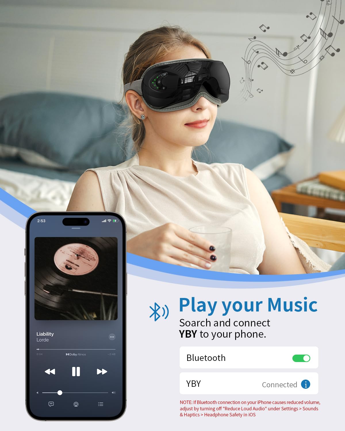 Klobela Commande Tactile avec 5 modes et musique ajustable.