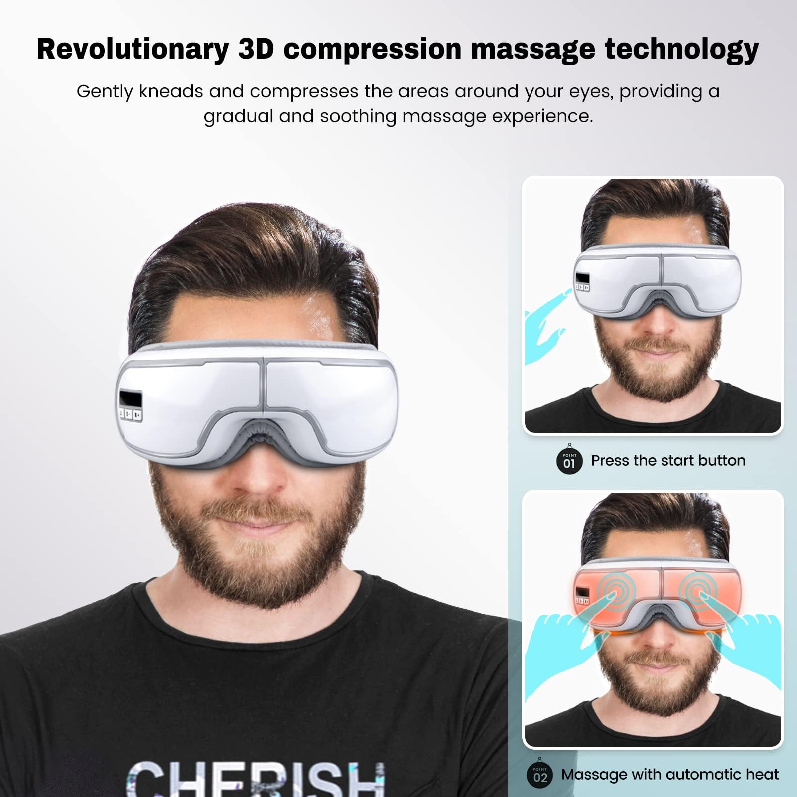 Klobela Eye Massager utilise la compression pour détendre les yeux.