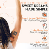 Application dermique Klova, patch discret sur la peau pour le sommeil.