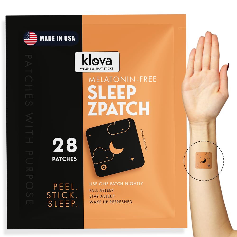 Patch Klova sans mélatonine dans son emballage, installation simple et discrète.