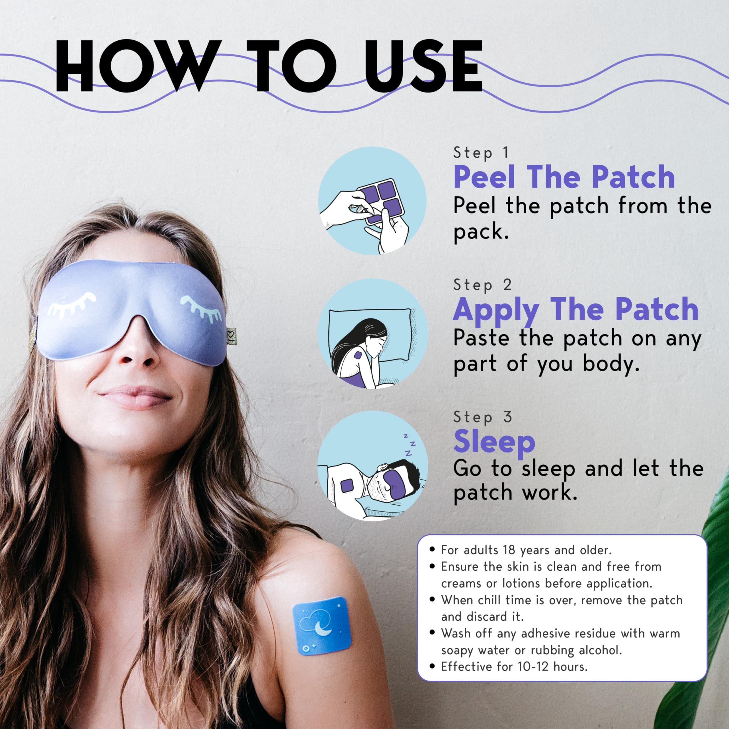 Klova ZSleep Patch : mélatonine et plantes naturelles pour le sommeil.
