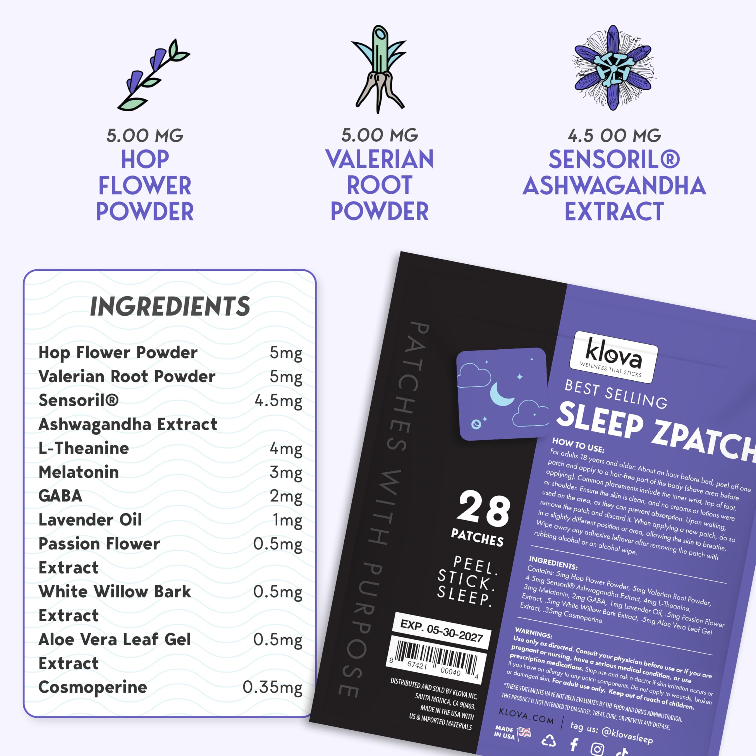 Klova ZSleep Patch : sans drogues et sans dépendance.