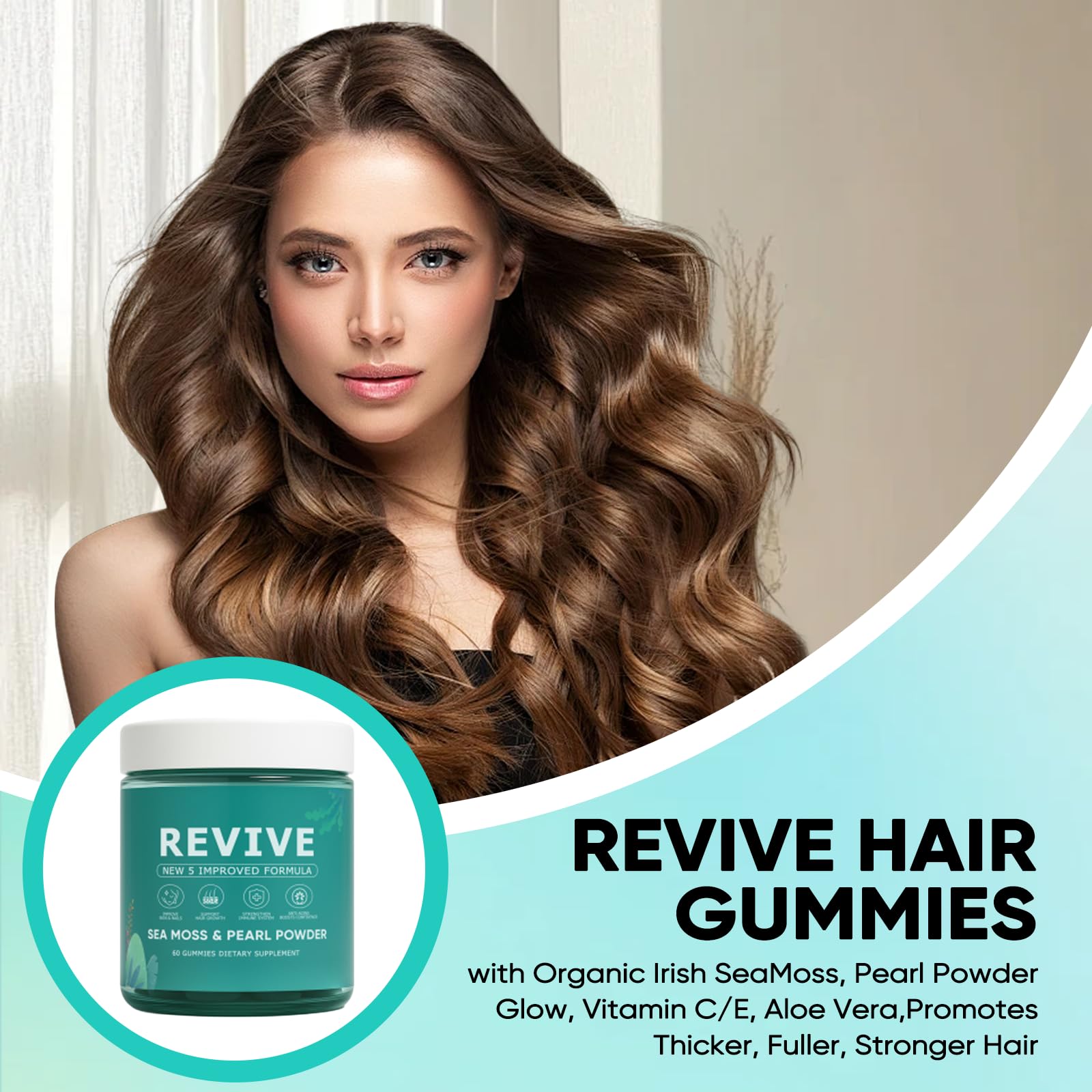 KLUNIZ Revive ingrédients algues irlandaises, riches en nutriments pour cheveux et peau.