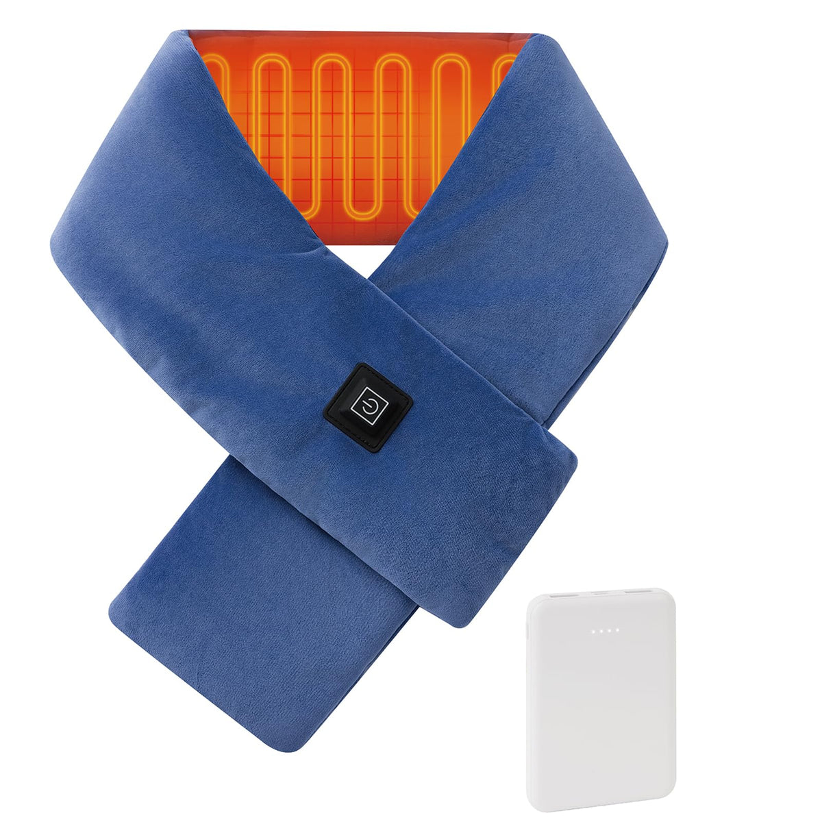 Écharpe chauffante KMANDLU avec batterie 5000mAh pour chaleur portable.