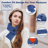 Écharpe chauffante KMANDLU bleu au design élégant pour l'hiver.