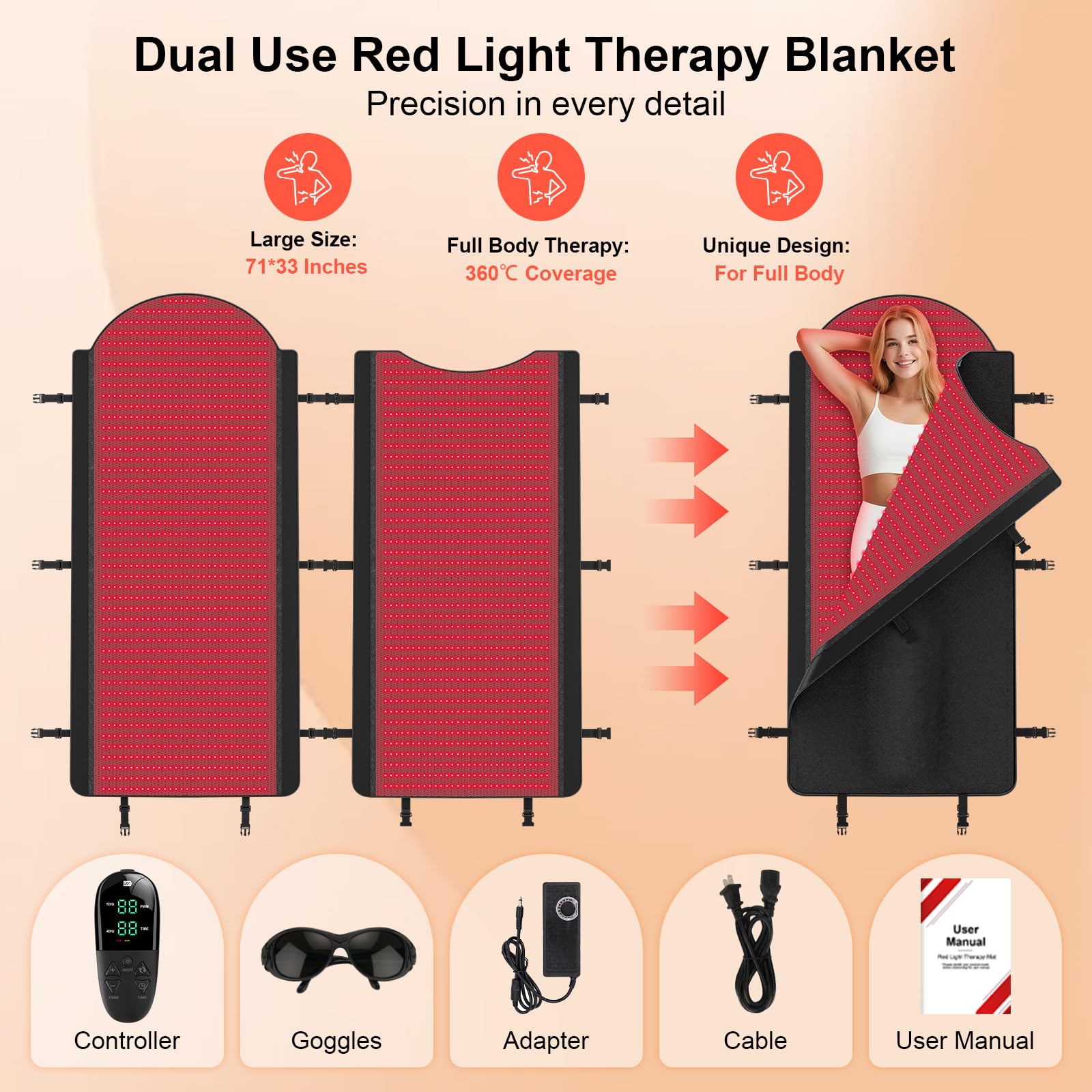 Knocoka Tapis Lumière Rouge, usage à domicile dans un salon calme.