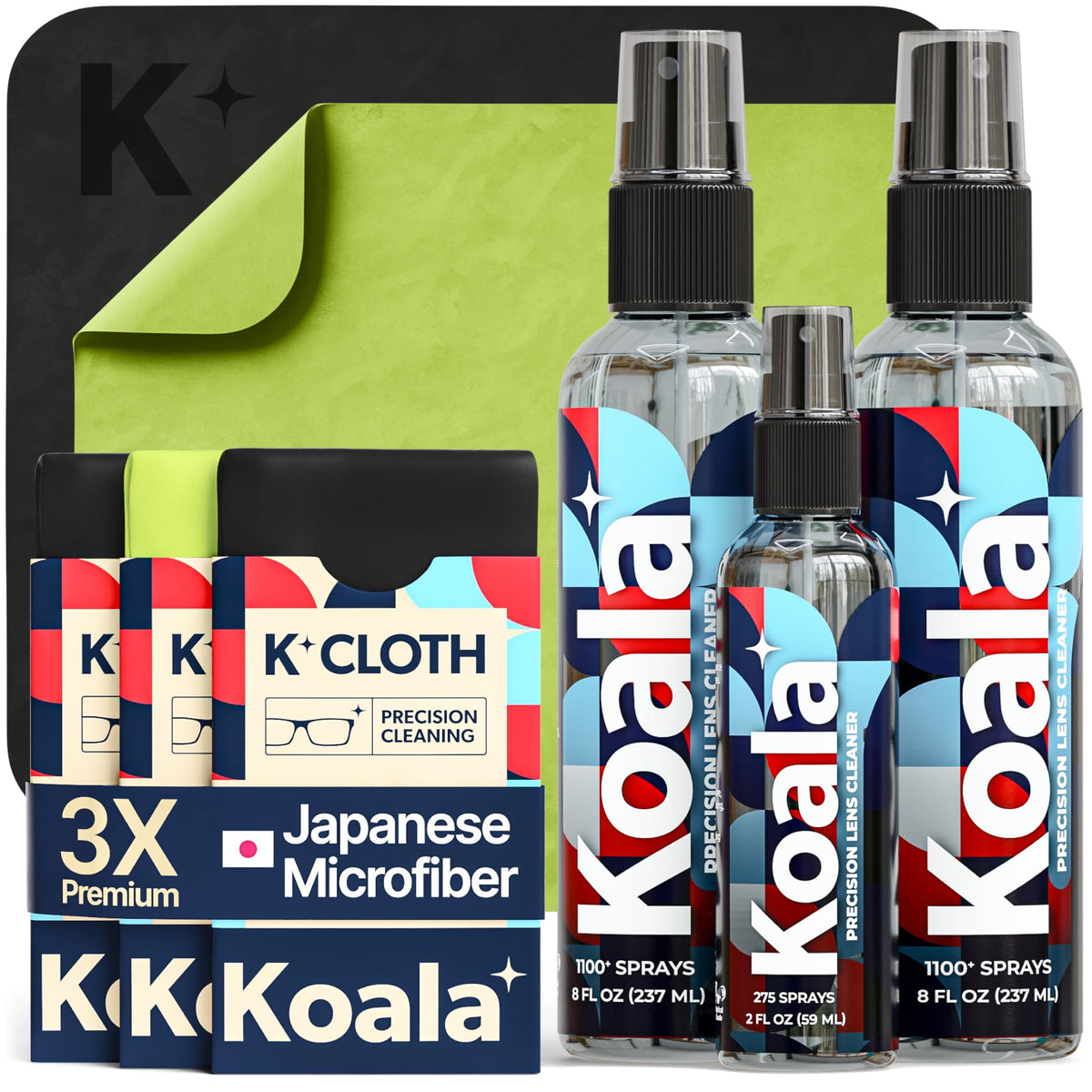 Koala Lifestyle bouteille nettoyante lunettes 8oz, nettoyage sans traces