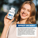 KOCCK - étiquette produit, DIM et vitamines pour l'équilibre hormonal.