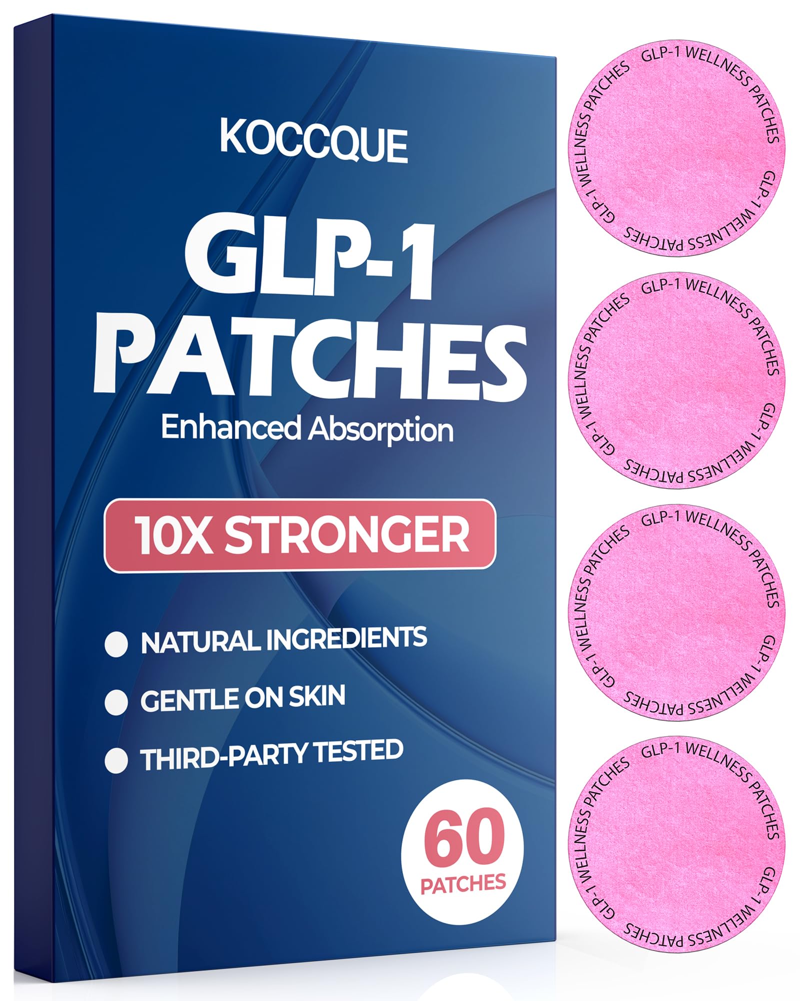 KOCCQUE GLP-1 patch prêt dans sa boîte, pratique pour votre routine.