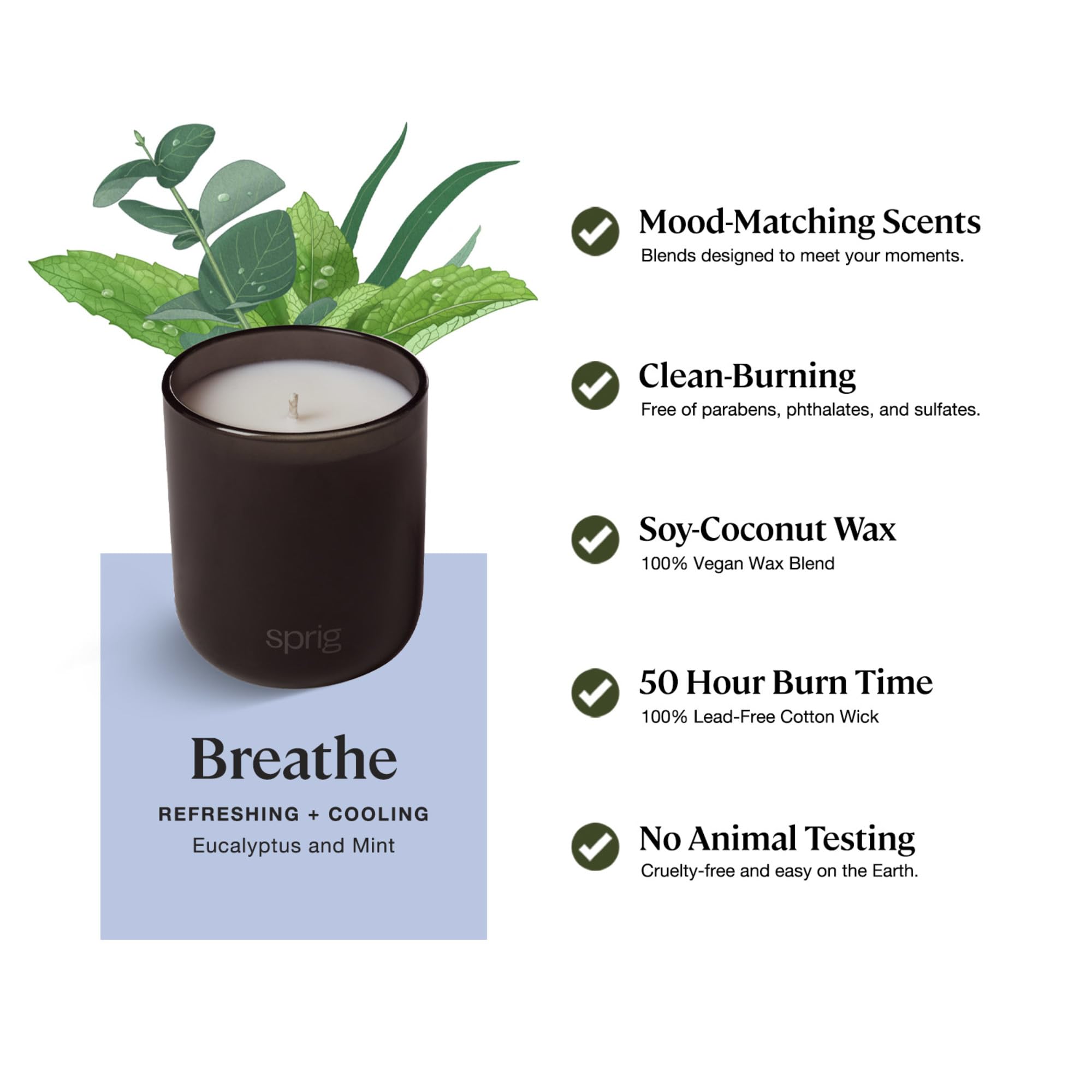 Mèche coton sans plomb de Sprig Kohler assurant une flamme stable.