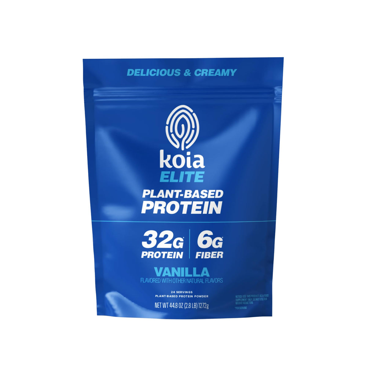 Koia Protéine Elite vanille dans pot, protéines végétales pratiques pour votre routine.