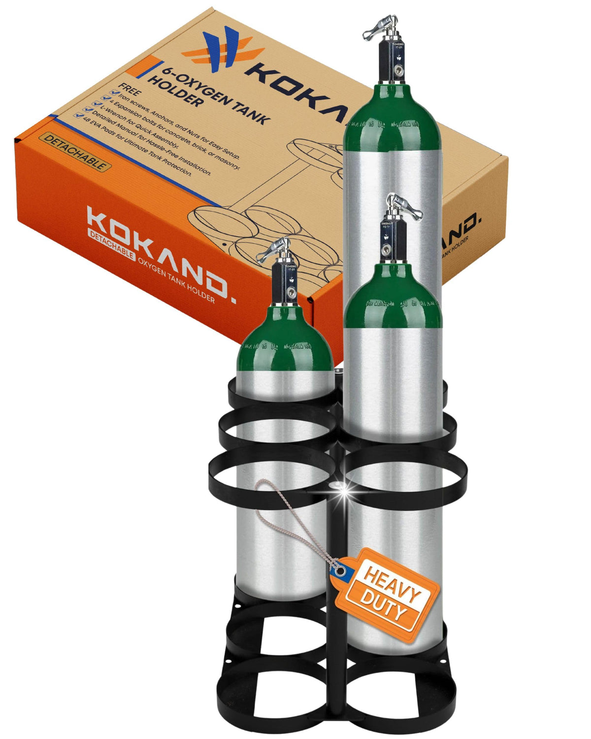 KOKAND porte-oxygène 6 cylindre: accès rapide et rangement sûr.
